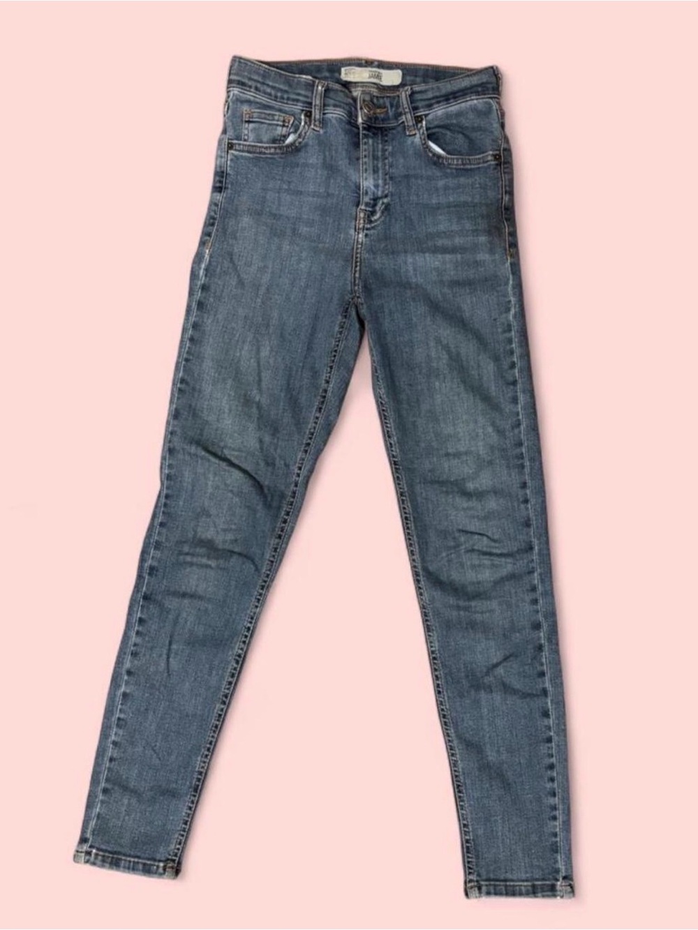 Topshop Skinny Jeans in Medium Blue Wash